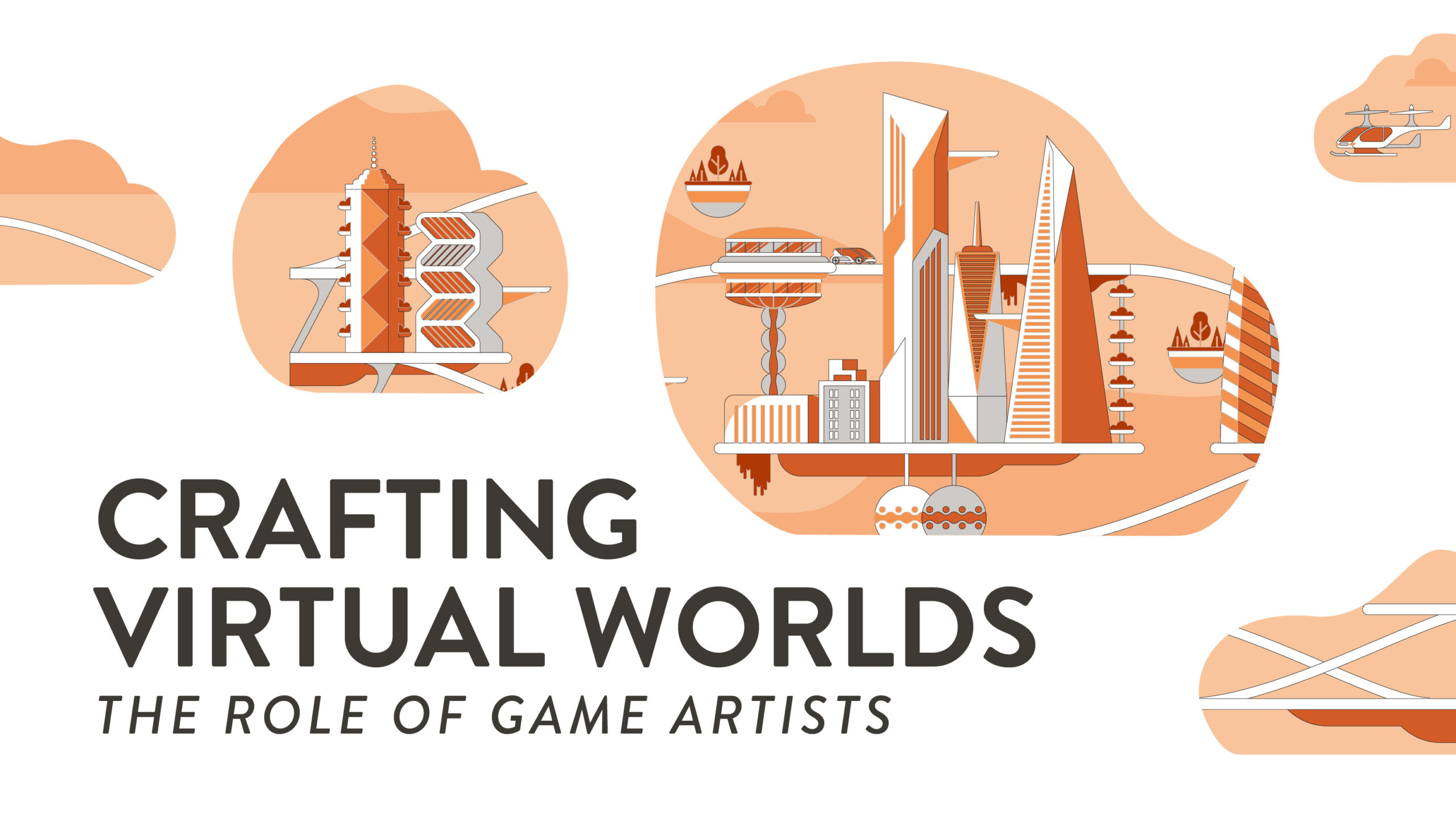 Blog title graphic featuring illustration of a video game environment